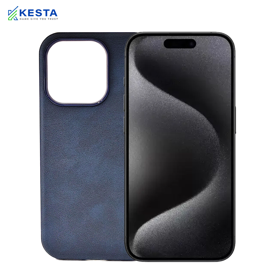 iPhone 15 Pro Max Cover - Brave Blue Leather Case